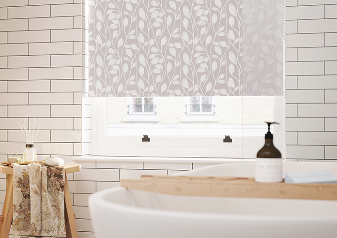 Leaf Motif, Blush Pink - Roller Blind - Image 5